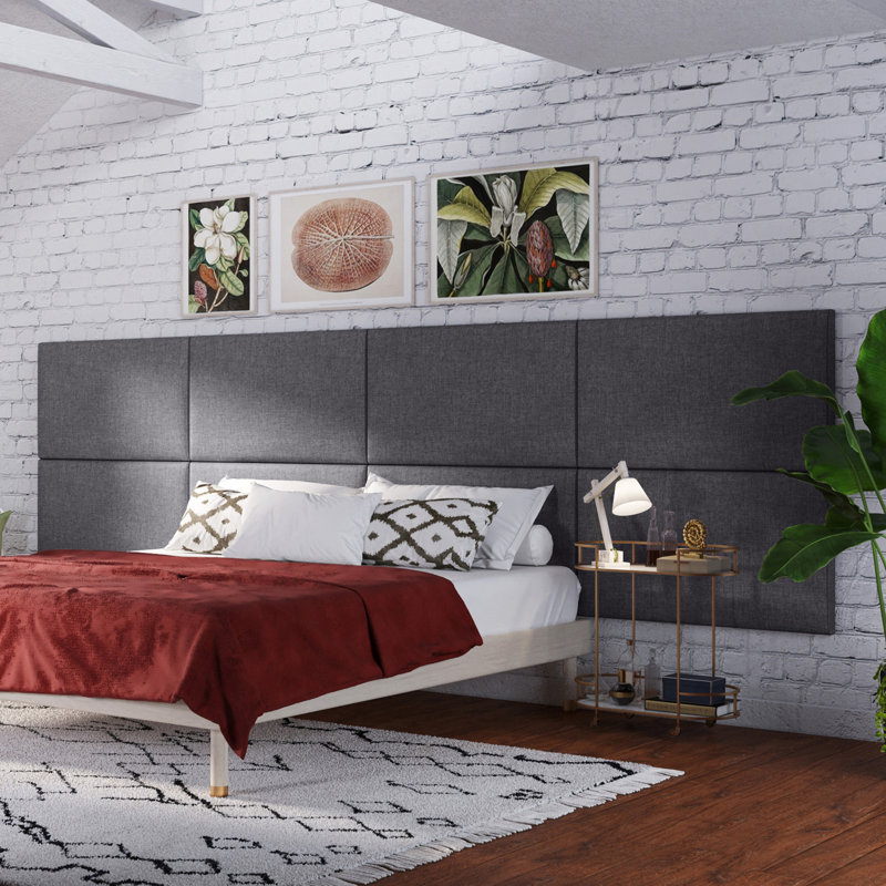 Latitude Run® Panelist Modern Padded Headboard Set of Wall Mounted